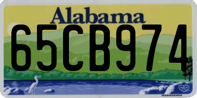 AL license plate 65CB974