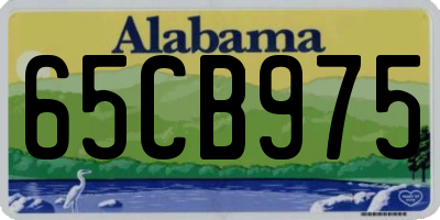 AL license plate 65CB975