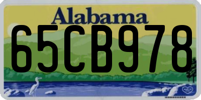 AL license plate 65CB978