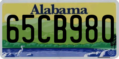 AL license plate 65CB980