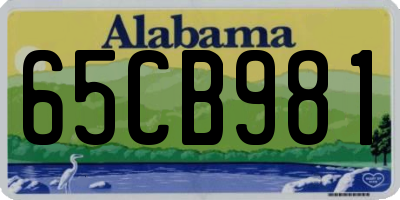 AL license plate 65CB981