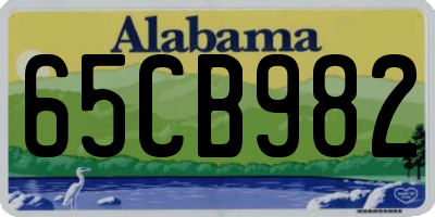 AL license plate 65CB982