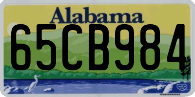 AL license plate 65CB984