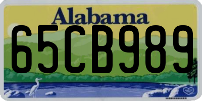 AL license plate 65CB989