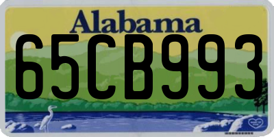 AL license plate 65CB993