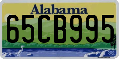 AL license plate 65CB995