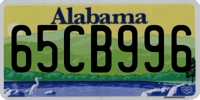 AL license plate 65CB996