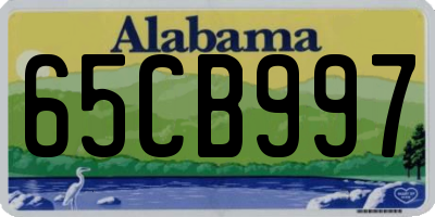 AL license plate 65CB997