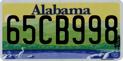 AL license plate 65CB998