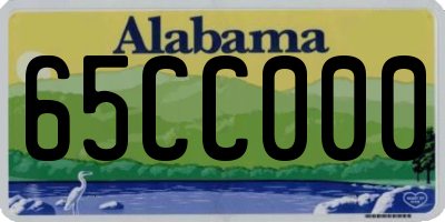 AL license plate 65CC000