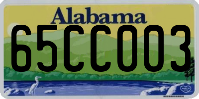 AL license plate 65CC003