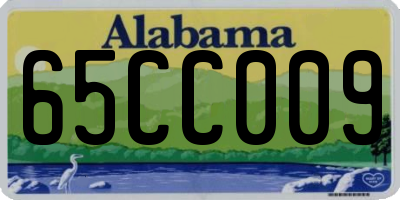 AL license plate 65CC009