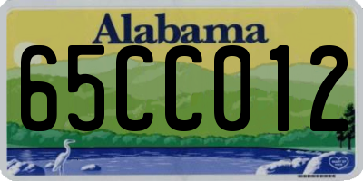 AL license plate 65CC012