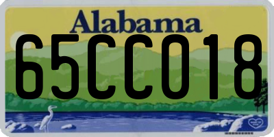 AL license plate 65CC018