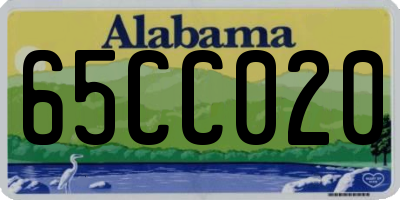 AL license plate 65CC020