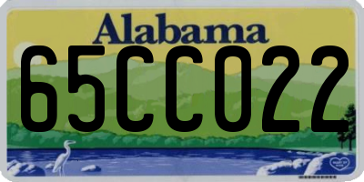 AL license plate 65CC022