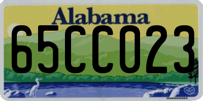 AL license plate 65CC023