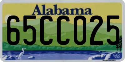 AL license plate 65CC025