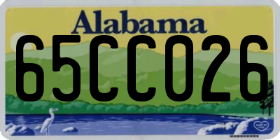 AL license plate 65CC026