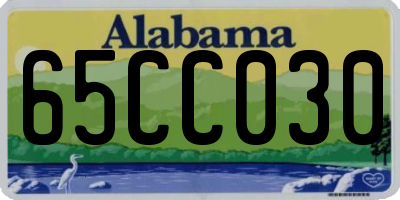 AL license plate 65CC030
