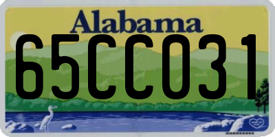 AL license plate 65CC031