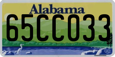 AL license plate 65CC033