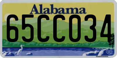 AL license plate 65CC034