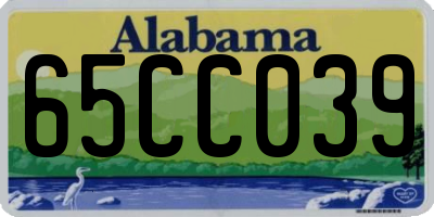 AL license plate 65CC039