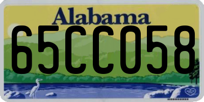 AL license plate 65CC058