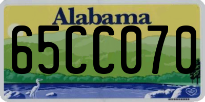 AL license plate 65CC070