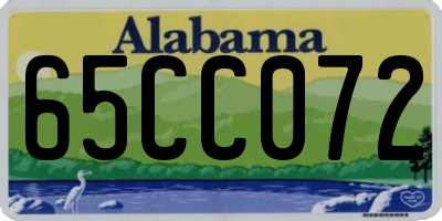 AL license plate 65CC072