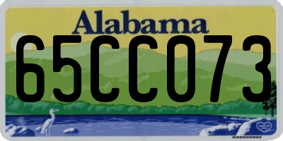 AL license plate 65CC073