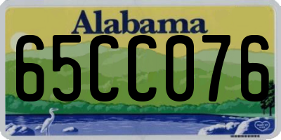 AL license plate 65CC076