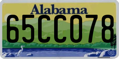 AL license plate 65CC078