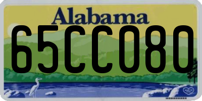 AL license plate 65CC080