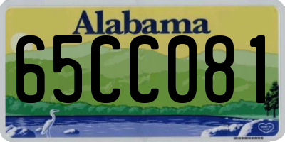 AL license plate 65CC081