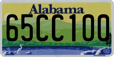 AL license plate 65CC100