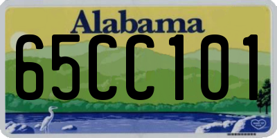 AL license plate 65CC101