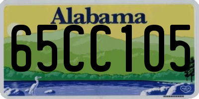 AL license plate 65CC105