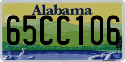 AL license plate 65CC106