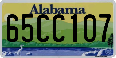 AL license plate 65CC107
