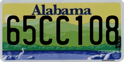 AL license plate 65CC108