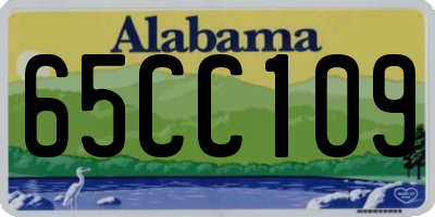 AL license plate 65CC109