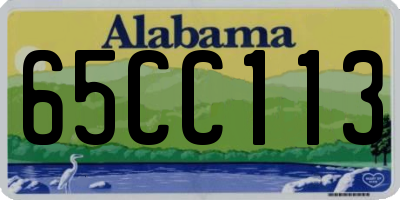 AL license plate 65CC113