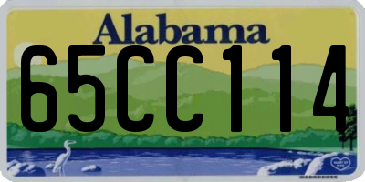 AL license plate 65CC114