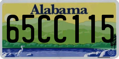 AL license plate 65CC115