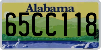 AL license plate 65CC118