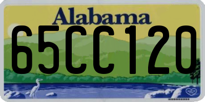 AL license plate 65CC120