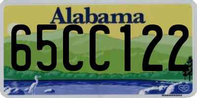 AL license plate 65CC122