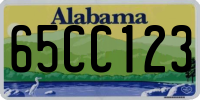 AL license plate 65CC123